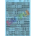 Alphabet & Number Decal Set -- Gothic Block (black) 22`, 24`, HO, Microscale Industries Inc 90312