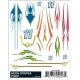 PineCar(R) Dry Transfer Decals -- Neon Stripes, All Scales, Woodland Scenics 4007