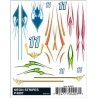 PineCar(R) Dry Transfer Decals -- Neon Stripes, All Scales, Woodland Scenics 4007