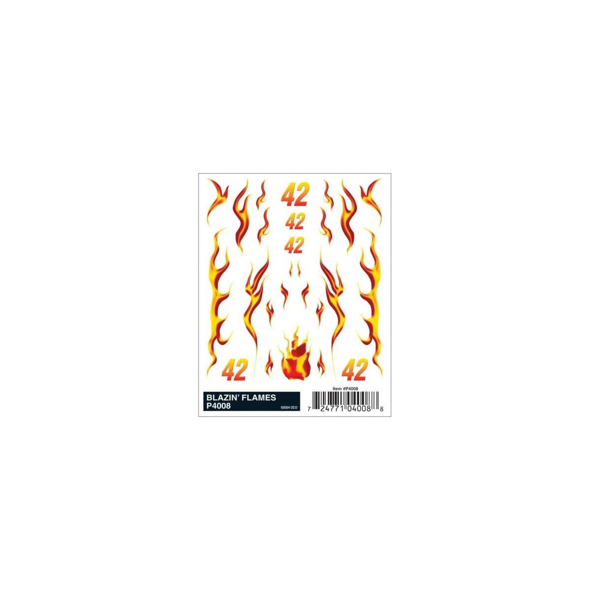 PineCar(R) Dry Transfer Decals -- Blazin′ Flames, All Scales, Woodland Scenics 4008