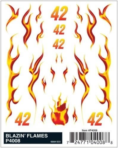 PineCar(R) Dry Transfer Decals -- Blazin′ Flames, All Scales, Woodland Scenics 4008