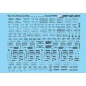 Railroad Decal Set -- Miscellaneous Door Dimensional Data (black), N, Microscale Industries Inc 605031