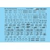 Railroad Decal Set -- Miscellaneous Door Dimensional Data (black), N, Microscale Industries Inc 605031
