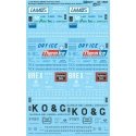 Railroad Decal Set -- Reefers: Lamb Weston REMX, Thermice TICX, CB&Q RBBX, Kansas Okla, N, Microscale Industries Inc 601507