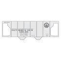 Railroad Decal Set -- Baltimore & Ohio Class N-34 2-Bay Covered Hopper (13 States Logo), O, Tichy Train Group 10069O