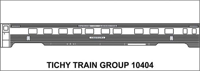 Railroad Decal Set -- Bangor & Aroostook Passenger Cars (Lettering for 4 Cars), N, Tichy Train Group 10404N