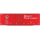 Railroad Decal Set -- Great Northern 40′ Double-Door Boxcar (red, Empire Lettering, Rocky Silh, S, Tichy Train Group 10087S