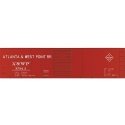 Railroad Decal Set -- Atlanta & West Point 40′ Steel Single-Door Boxcar, S, Tichy Train Group 10065S