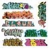 Mega Set Modern `Tagger` Graffiti Decals -- 5 pkg(8), N, Blair Line 1248