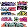 Mega Set Modern `Tagger` Graffiti Decals -- 8 pkg(10), N, Blair Line 1257
