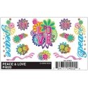 PineCar(R) Dry Transfer Decals -- Peace & Love, All Scales, Woodland Scenics 4022