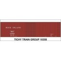 Railroad Decal Set -- Rock Island 40′ Steel Boxcar (Boxcar Red Car), N, Tichy Train Group 10358N