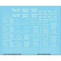 Railroad Decal Set -- Generic 2-Bay Steel Hopper Data (white lettering), N, Tichy Train Group 10387N