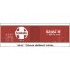 Railroad Decal Set -- Santa Fe 40′ Steel Boxcar (Boxcar Red Car, Ship & Travel Slogan, Large L, N, Tichy Train Group 10392N