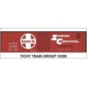 Railroad Decal Set -- Santa Fe 40′ Steel Boxcar (red car, Shock Control, Large Logo), HO, Tichy Train Group 10395