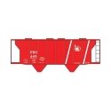 Railroad Decal Set -- Central Railroad of New Jersey Aragonite-Service Covered Hopper (Red Sch, HO, Tichy Train Group 10113