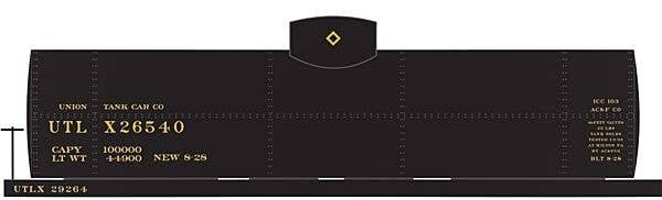 Railroad Decal Set -- Union Tank Line UTLX 10,000-Gallon Tank Car, HO, Tichy Train Group 10145