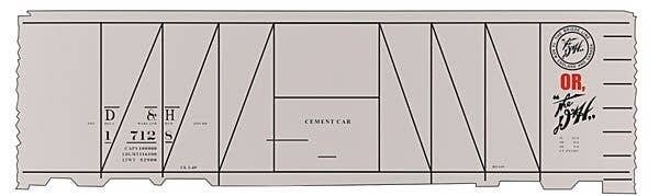 Railroad Decal Set -- Delaware & Hudson Cement Boxcar (Gray Car), HO, Tichy Train Group 10148