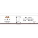Railroad Decal Set -- St. Louis Refrigerator Car Co. SLRX 40′ Wood Reefer (white car), HO, Tichy Train Group 10297