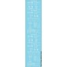 Railroad Decal Set -- 40` and 50` Boxcar Data (white), HO, Tichy Train Group 10340