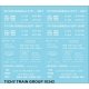 Railroad Decal Set -- Generic 41`, 48`, 52 and 64 Steel Gondola Data (white lettering), N, Tichy Train Group 10342N