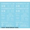 Railroad Decal Set -- Generic 41`, 48`, 52 and 64 Steel Gondola Data (white lettering), N, Tichy Train Group 10342N