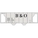 Railroad Decal Set -- Baltimore & Ohio Class N-38 2-Bay Covered Hopper (Large B&O), HO, Tichy Train Group 10070