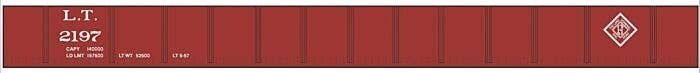 Railroad Decal Set -- Louisville Terminal 50′ Steel Gondola (Boxcar Red, Diamond Logo), HO, Tichy Train Group 10243