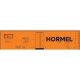 Railroad Decal Set -- Hormel NADX 40′ Steel Reefer (orange Car, Medium Hormel, North American , HO, Tichy Train Group 10219