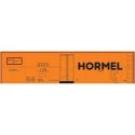 Railroad Decal Set -- Hormel NADX 40′ Steel Reefer (orange Car, Medium Hormel, North American , HO, Tichy Train Group 10219