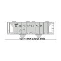 Railroad Decal Set -- Pennsylvania Railroad Class H-34C Covered Hopper, HO, Tichy Train Group 10016