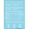 Railroad Decal Set -- Boston & Maine - MTC Roadname Set (white), HO, Tichy Train Group 10415