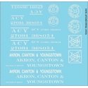 Railroad Decal Set -- Akron, Canton & Youngstown Roadname Set (white), HO, Tichy Train Group 10419