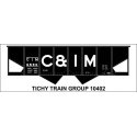 Railroad Decal Set -- Chicago & Illinois Midland 2-Bay Steel Hopper, HO, Tichy Train Group 10402