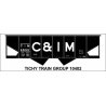 Railroad Decal Set -- Chicago & Illinois Midland 2-Bay Steel Hopper, HO, Tichy Train Group 10402