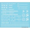 Railroad Decal Set -- Delaware & Hudson Roadname Set (white), N, Tichy Train Group 10409N