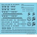 Railroad Decal Set -- Delaware & Hudson Roadname Set (black), N, Tichy Train Group 10410N