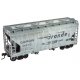 ACF 2-Bay Covered Hopper - Ready to Run -- Denver & Rio Grande Western 10000 (Weathered, gray, black, Large Flying Gra