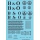 Railroad Decal Set -- Baltimore & Ohio Roadname Set (black), N, Tichy Train Group 10422N