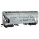 ACF 2-Bay Covered Hopper - Ready to Run -- Denver & Rio Grande Western 10000 (Weathered, gray, black, Large Flying Gra