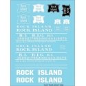 Railroad Decal Set -- Rock Island Roadnames (white), HO, Tichy Train Group 10423