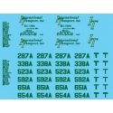 Vehicle Decal Set -- International Transport (green), HO, Lonestar Models 12026