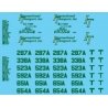 Vehicle Decal Set -- International Transport (green), HO, Lonestar Models 12026