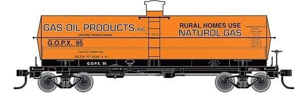 Railroad Decal Set 6-Pack -- Gas-Oil Products GOPX 8,000-Gallon LPG Tank Car, HO, Tichy Train Group 100476