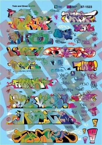 Graffiti Decal Set -- Modern Train & Street Graffiti, HO, Microscale Industries Inc 871523
