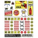 Dry Transfer Signs -- Road, Product & Burma Shave, HO, Woodland Scenics 555