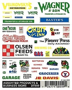 Dry Transfer Signs -- Business, Standard Oil, HO, Woodland Scenics 559