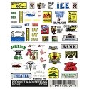 Dry Transfer Signs -- Product & Advertising, HO, Woodland Scenics 554
