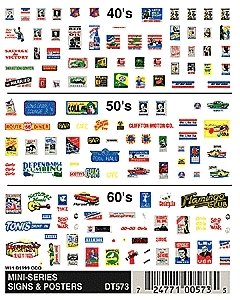 Dry Transfer Signs -- Signs/Posters, N, Woodland Scenics 573
