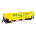 70-Ton AAR 3-Bay Open Hopper - Ready to Run -- Peabody 6969, HO, WalthersMainline 56720